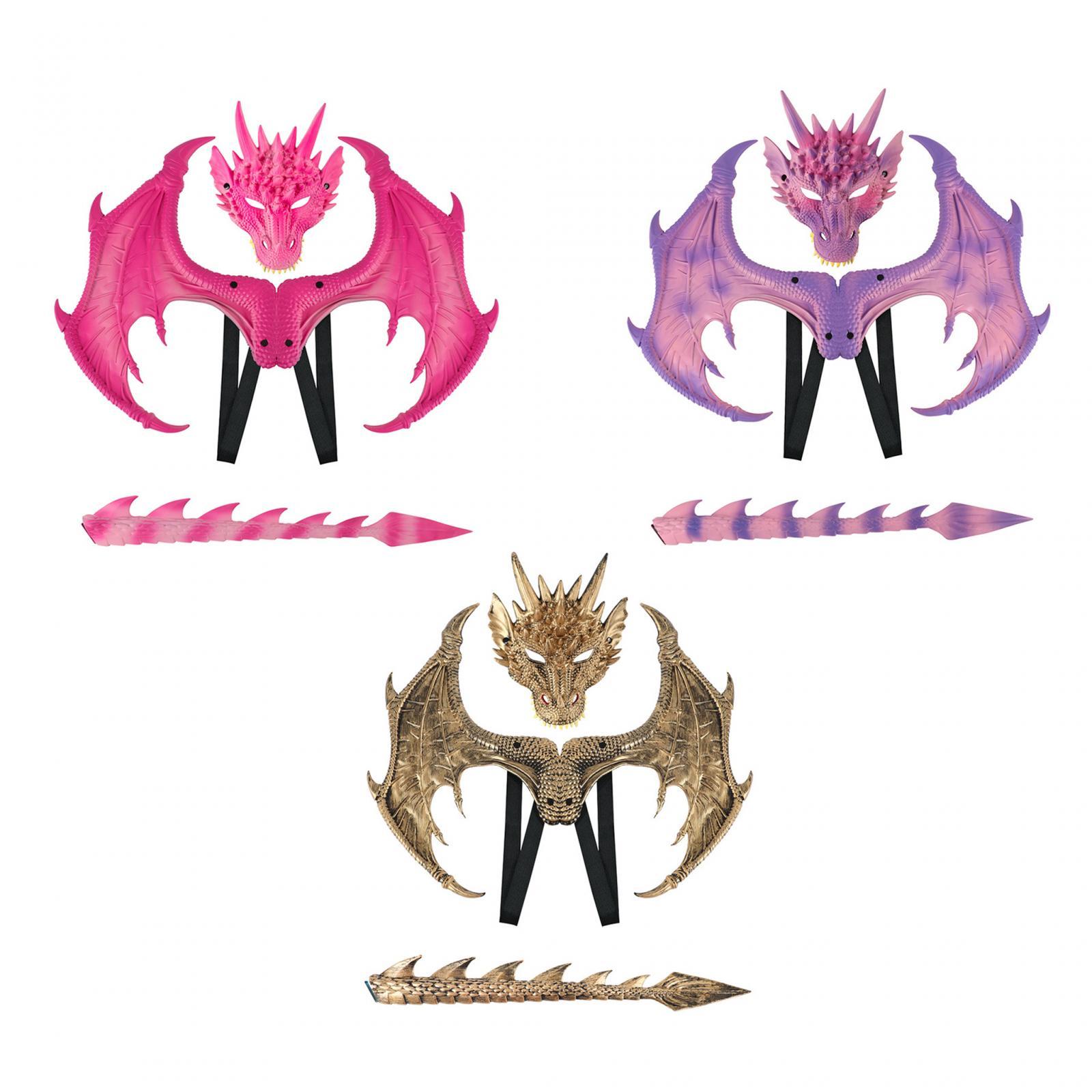 Cosplay Material For Prop - Drachenflügel-Kostüm, Kinder-Requisiten, Cosplay-Flügel, Dinosaurier-Schwanz-Masken-Set für Kinder,