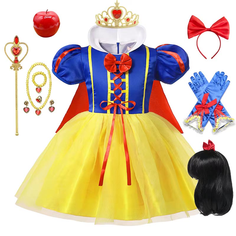 Cosplay Prop Bow - Schneewittchen Prinzessinnenkleid Mädchenkostüm mit Umhang Kopfschmuck