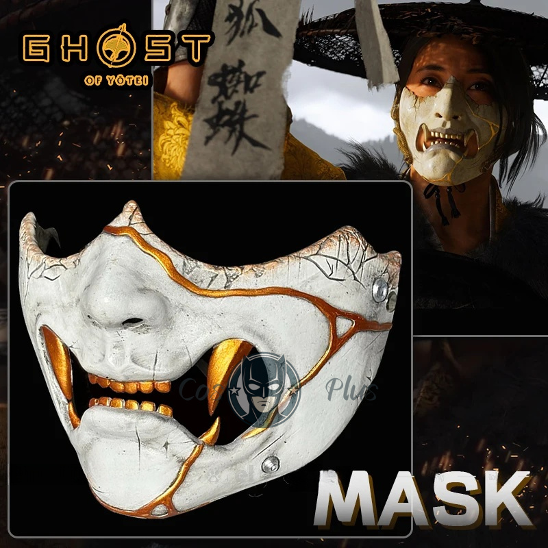 Cosplay Props - Spiel Geist von Yotei Atsu Maske