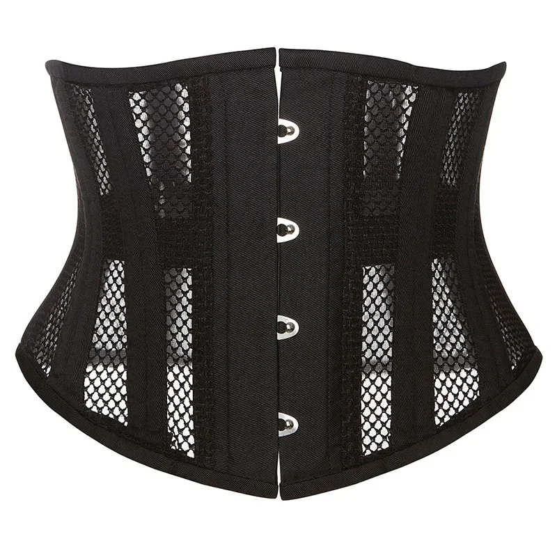 Boning Corset Steel - Damen Unterbrust-Korsett mit Stahlstäben, Kurzer Torso,