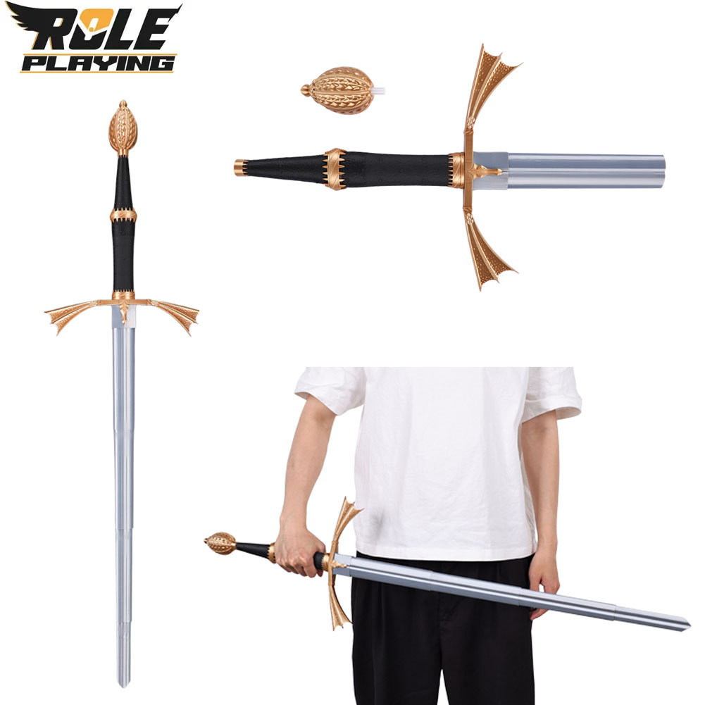 Cosplay Prop Knife - Dämon-Cosplay Ausziehbares Silbernes Plastikmesser Ornament Drachen-Kostüm