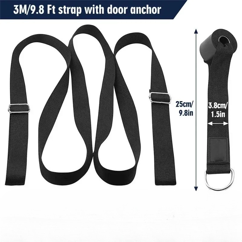 D Ring Strap - 3M Flexibler Yoga-Stretchgurt mit D-Ring für