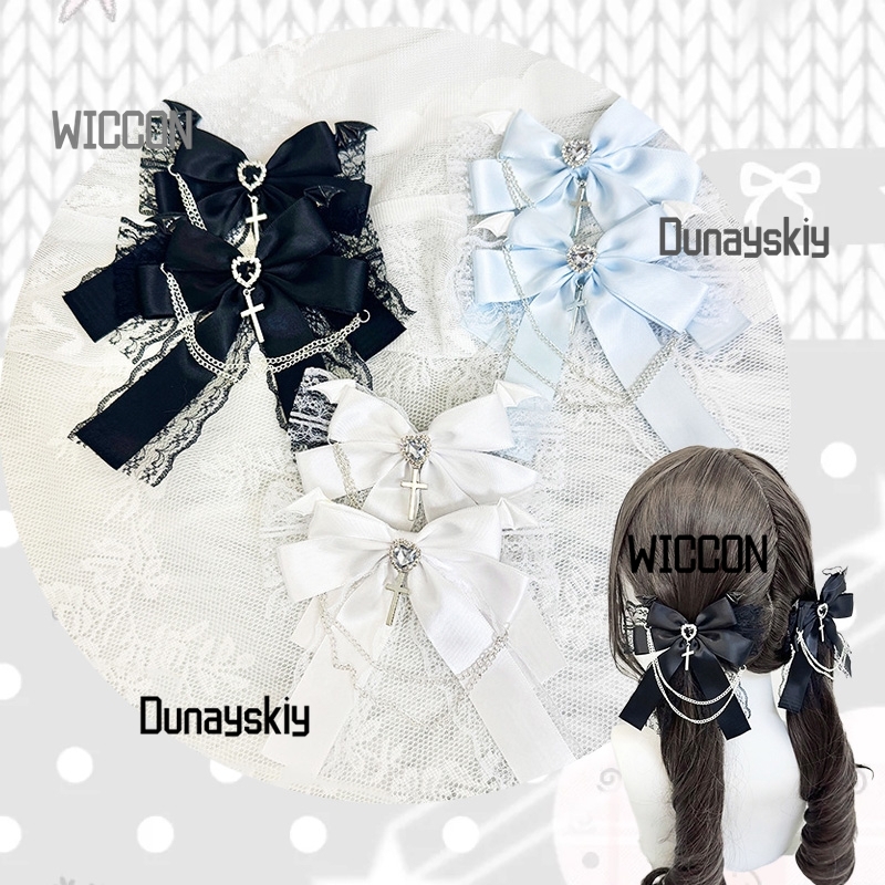 Cosplay Prop Bow - Jirai Kei Bow Production Lolita Spitze