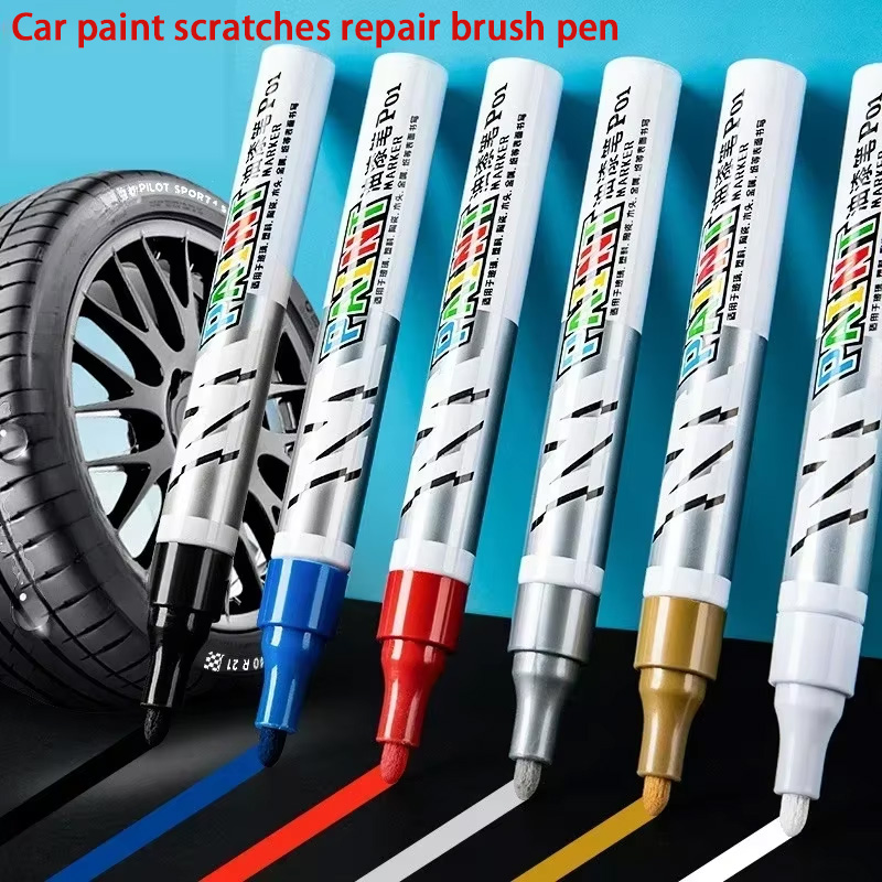 Metallic Spray Paint - Wasserdichter Autolack-Kratzer-Reparatur-Pinselstift für die Automobilindustrie, Schwarz,
