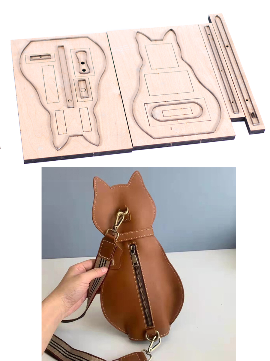 Craft Knife Set - DIY Lederhandwerk süße Katze Brusttasche Stanzen