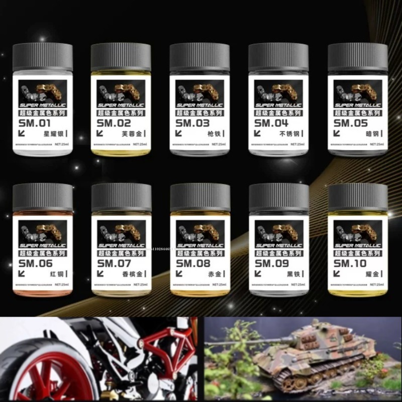 Metallic Spray Paint - SM01-SM18 Super Metallic Farbserie Nitro Ölfarbe