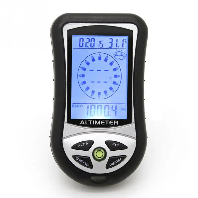 Worbla Thermoplastic - 8-in-1-Digital-LCD-Höhenmesser, Barometer, Thermo-Temperatur, Kalender, Uhr, elektronischer