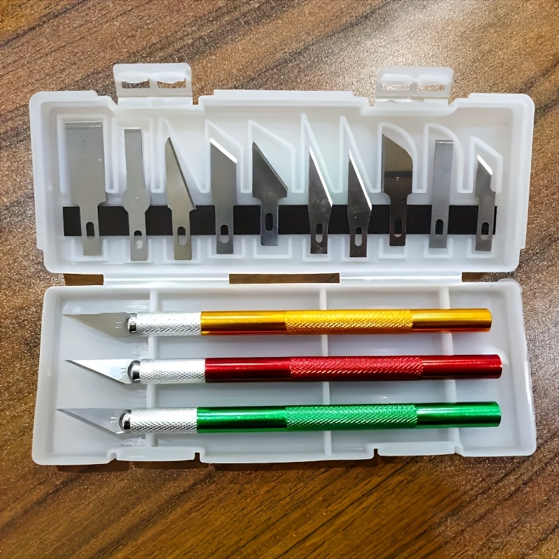 Craft Knife Set - 13-teiliges Graviermesser-Set aus Aluminiumlegierung, Multifunktionale Schneidewerkzeuge