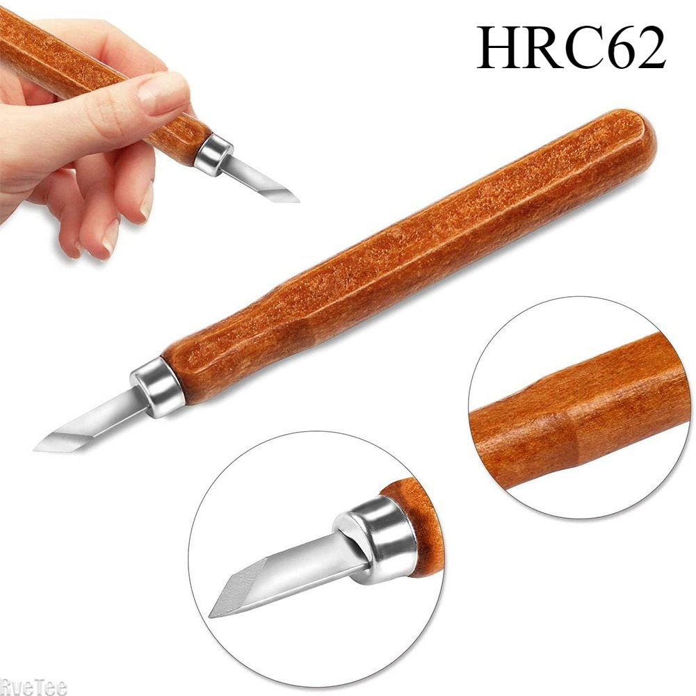 Craft Knife Set - 12-teiliges SK2 Holzschnitzwerkzeug-Set mit Tasche, Schleifstein,