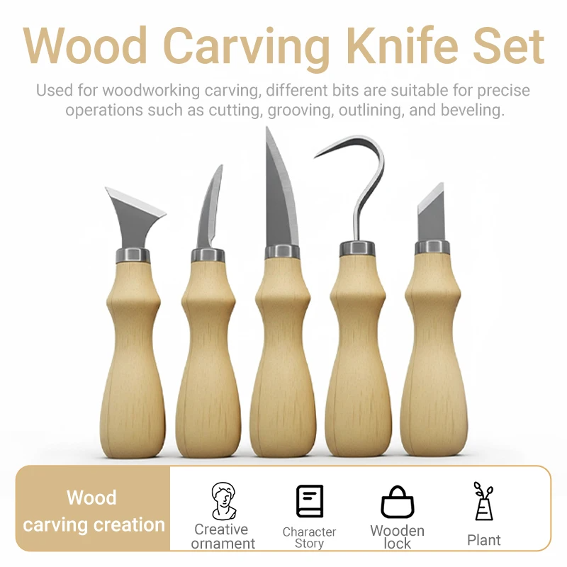 5-teiliges Holzschnitzwerkzeug – Craft Knife Set Bewertung und Preis