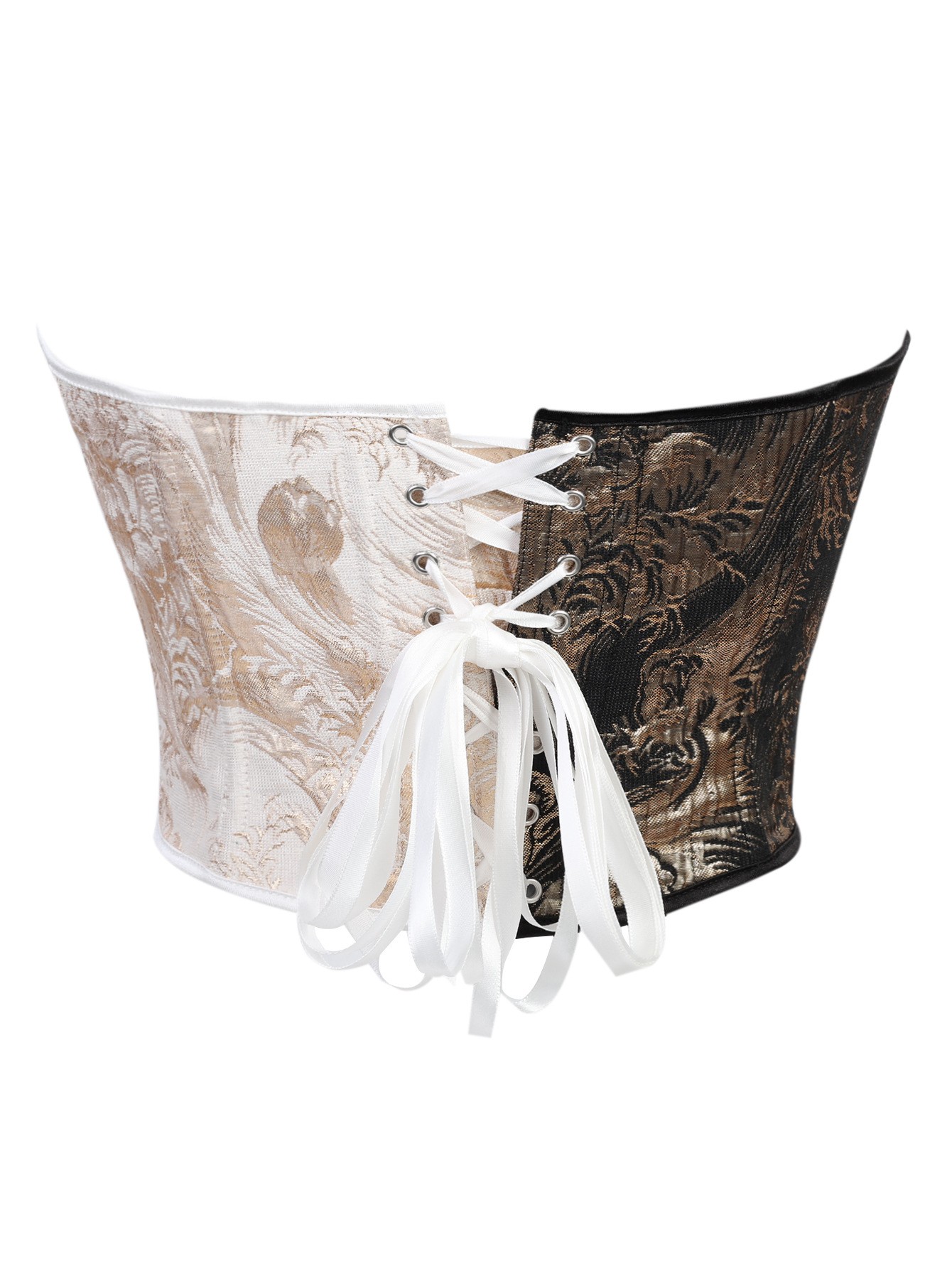 Schwarz-goldenes bedrucktes Ko – Boning Corset Steel Bewertung und Preis