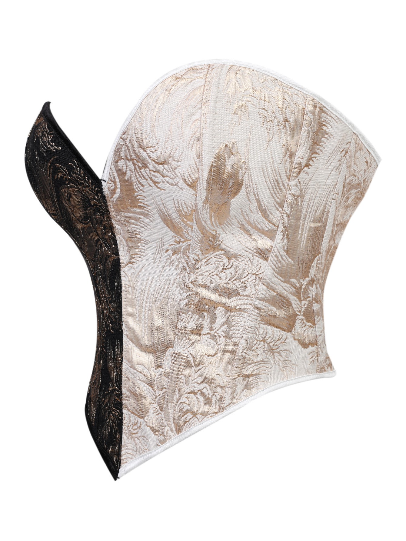 Schwarz-goldenes bedrucktes Ko – Boning Corset Steel Bewertung und Preis