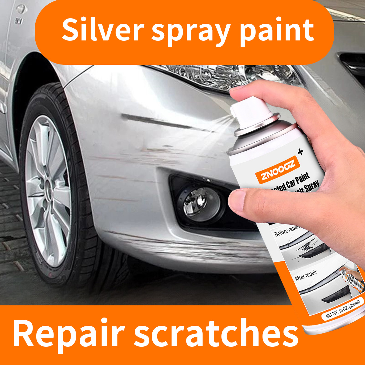 Silber Auto Kratzer Reparatur  – Metallic Spray Paint Bewertung und Preis