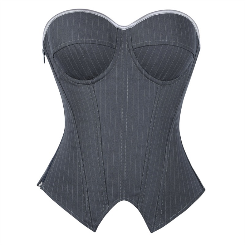 Vintage Gestreiftes Overbust-K – Boning Corset Steel Bewertung und Preis