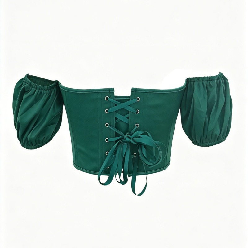 Sexy grünes Satin-Korsett-Top  – Boning Corset Steel Bewertung und Preis
