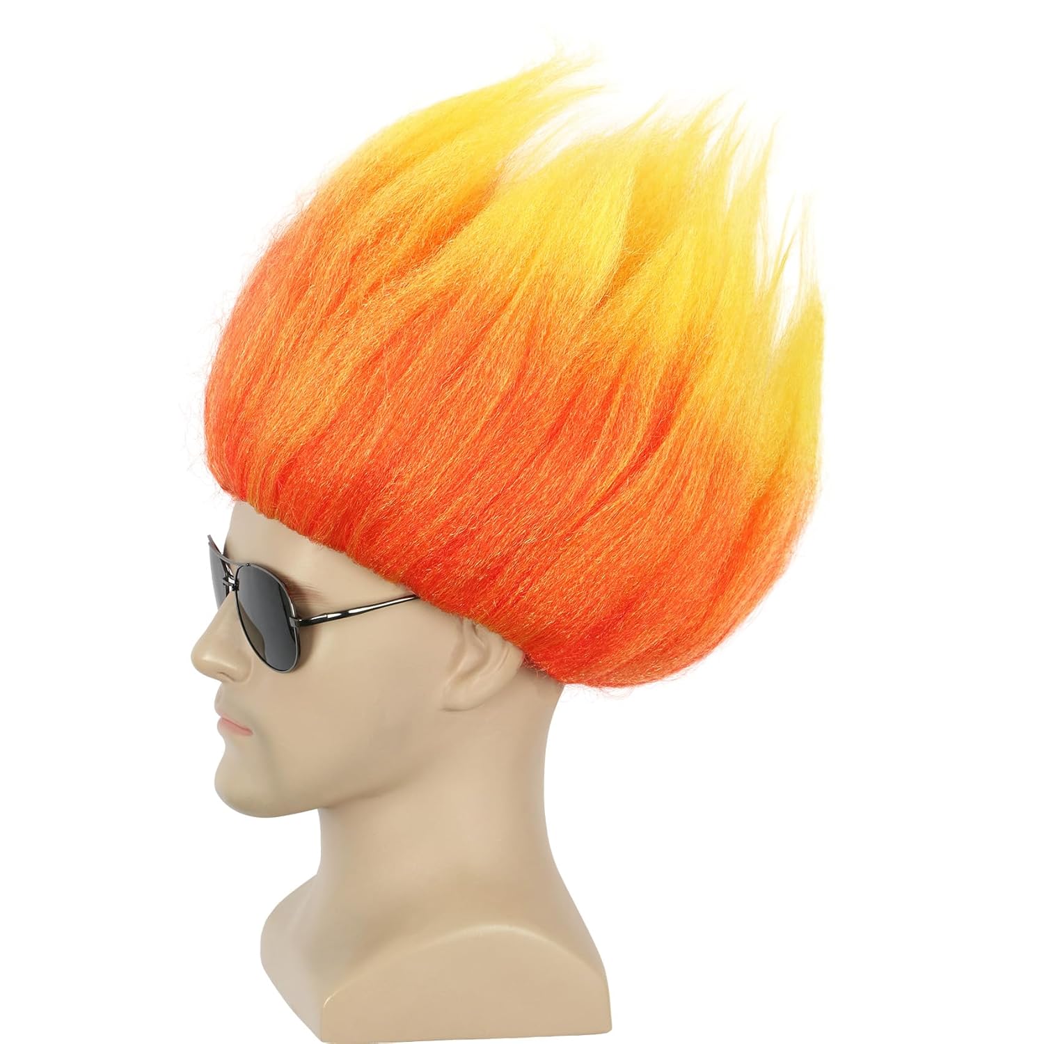 Kurze orangefarbene Perücke, s – Cosplay Flame Prop Bewertung und Preis