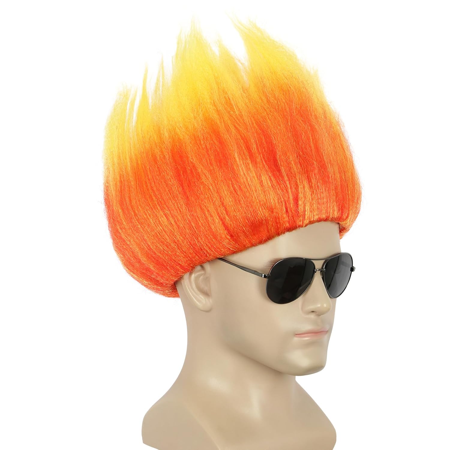 Kurze orangefarbene Perücke, s – Cosplay Flame Prop Bewertung und Preis